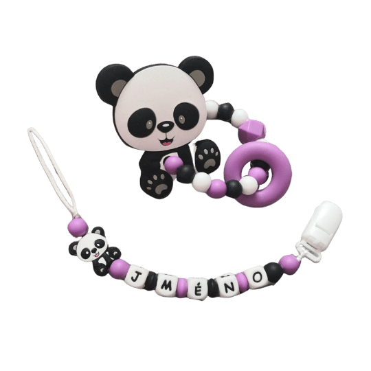 Panda černá/fialová